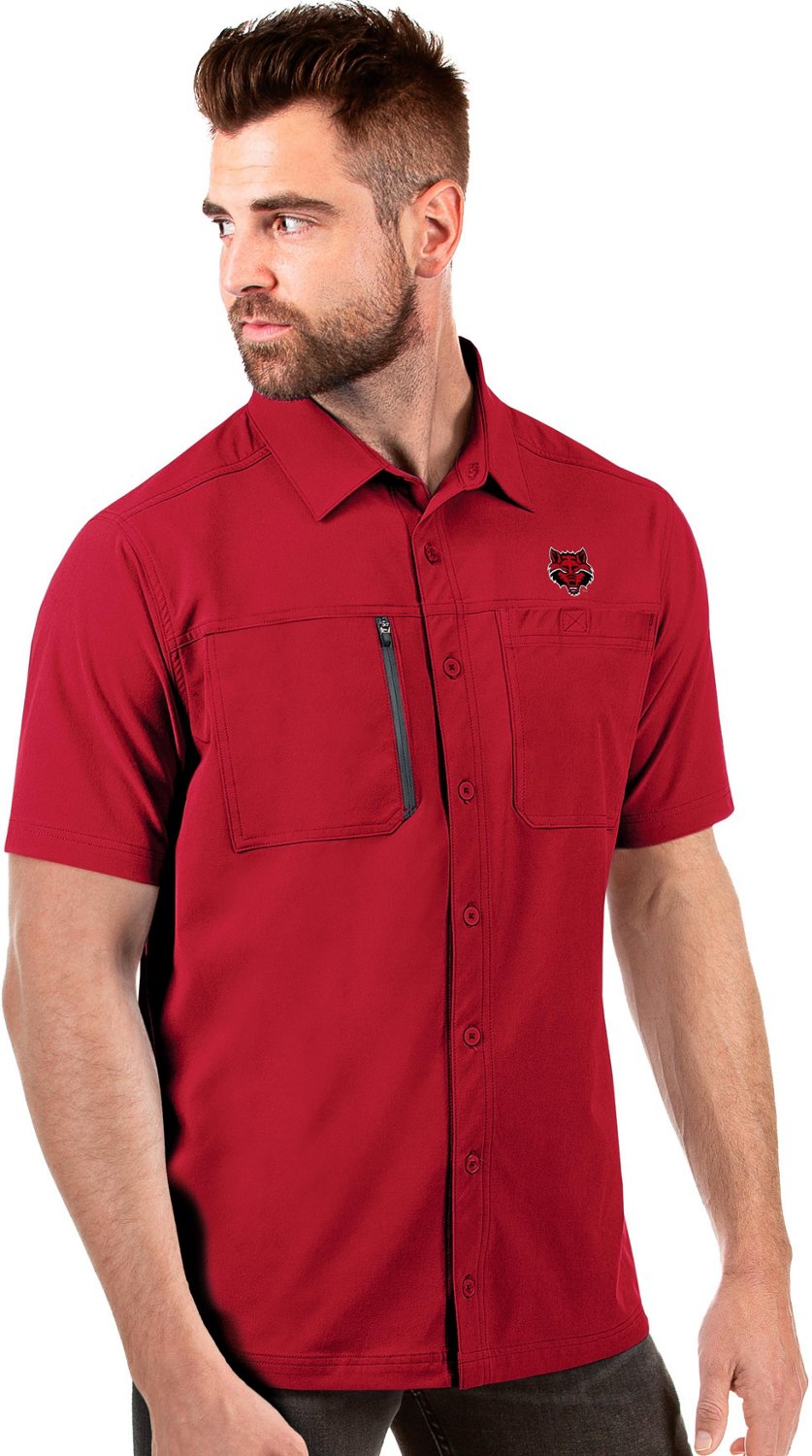 Men's Antigua Red Houston Texans Tribute Big & Tall Polo