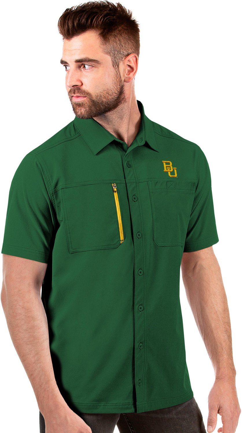 Antigua Men's Baylor University Kickoff Limited Edition Woven Fishing Shirt