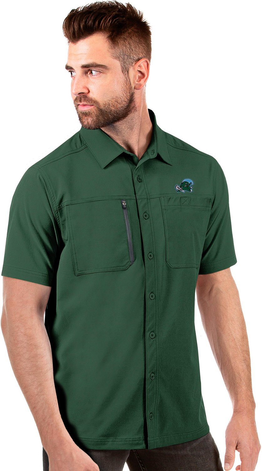 Antigua Men's Tulane University Kickoff Limited Edition Woven Fishing Shirt