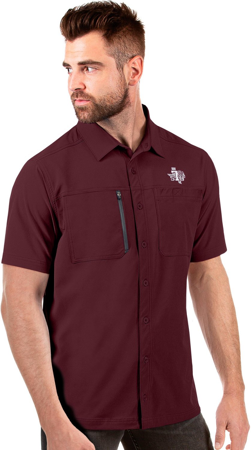 Academy Sports + Outdoors Antigua Men's Texas Southern University Kickoff  Limited Edition Woven Fishing Shirt