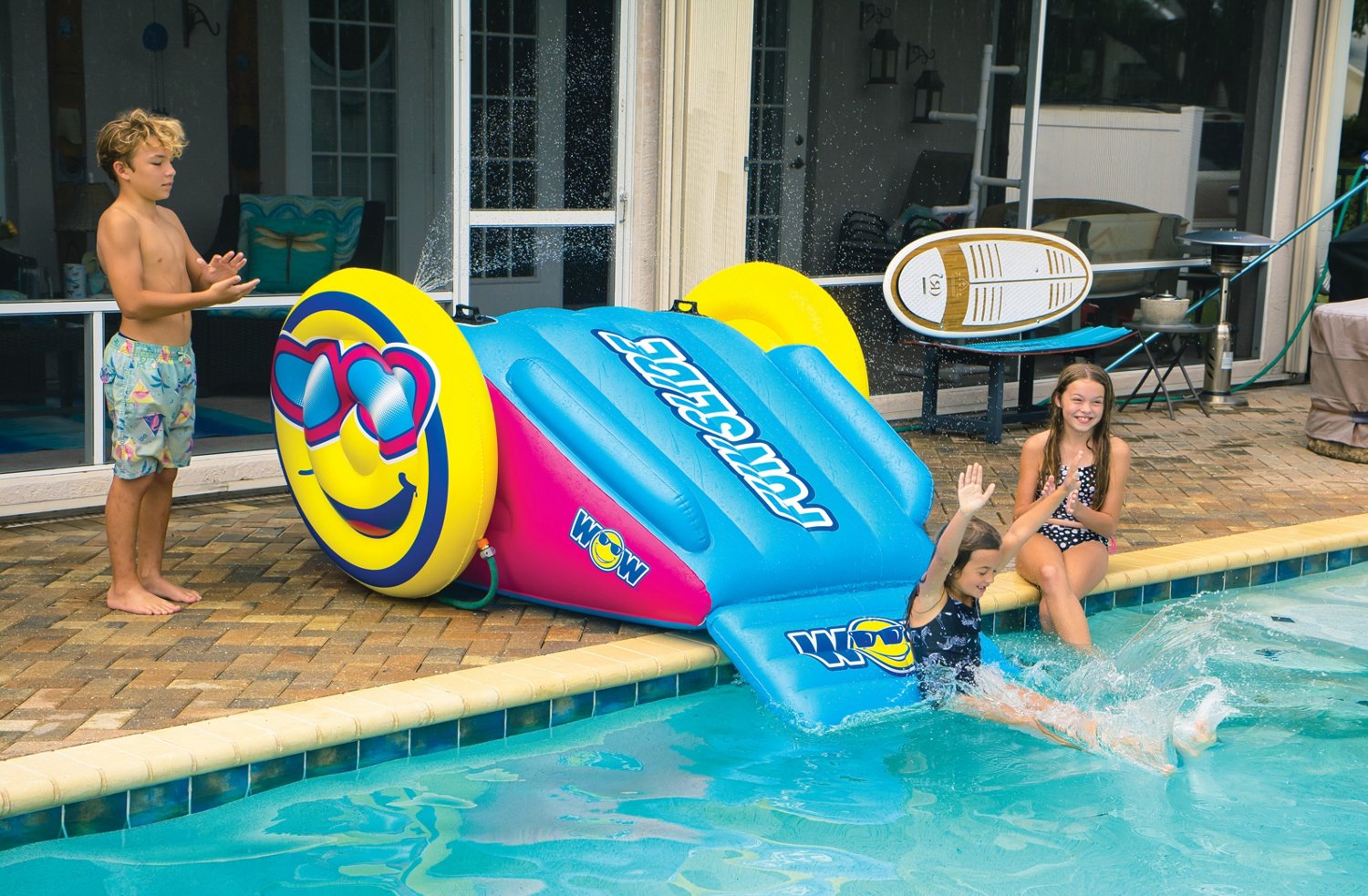 WOW Watersports Fun Pool Slide with Sprinkler Academy