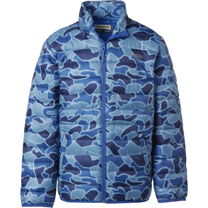 Magellan Outdoors Boys' Lost Pines Woodland Camo Jacket Blue, X-Large - Boy's Ski Outerwear And Fleece at Academy Sports product image