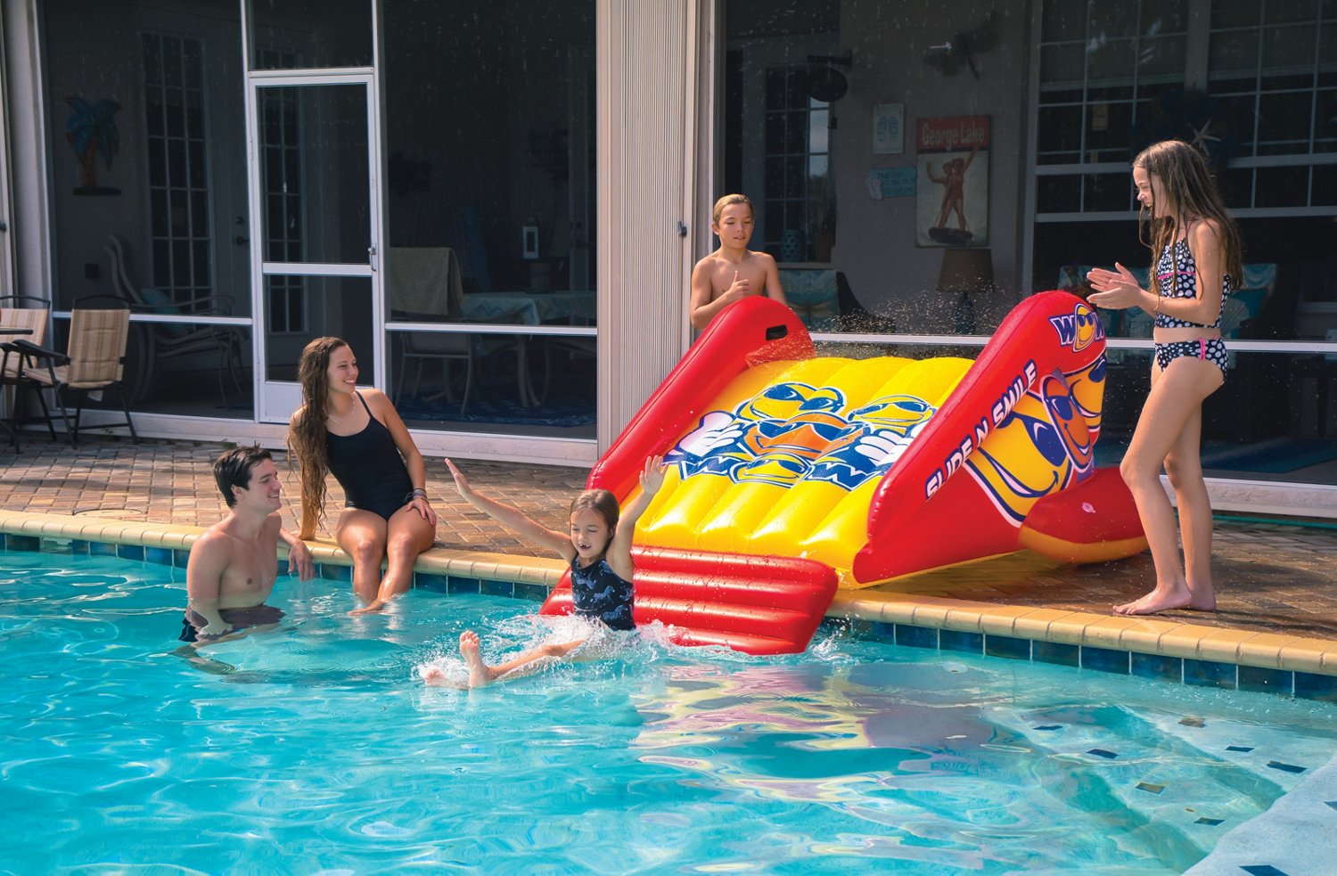 WOW Watersports Slide N Smile Single Lane Pool Slide                                                                             - view number 4