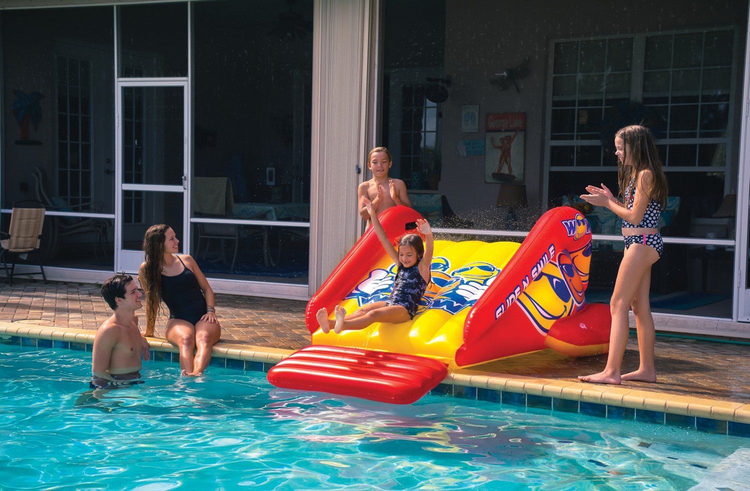 WOW Watersports Slide N Smile Single Lane Pool Slide                                                                             - view number 5
