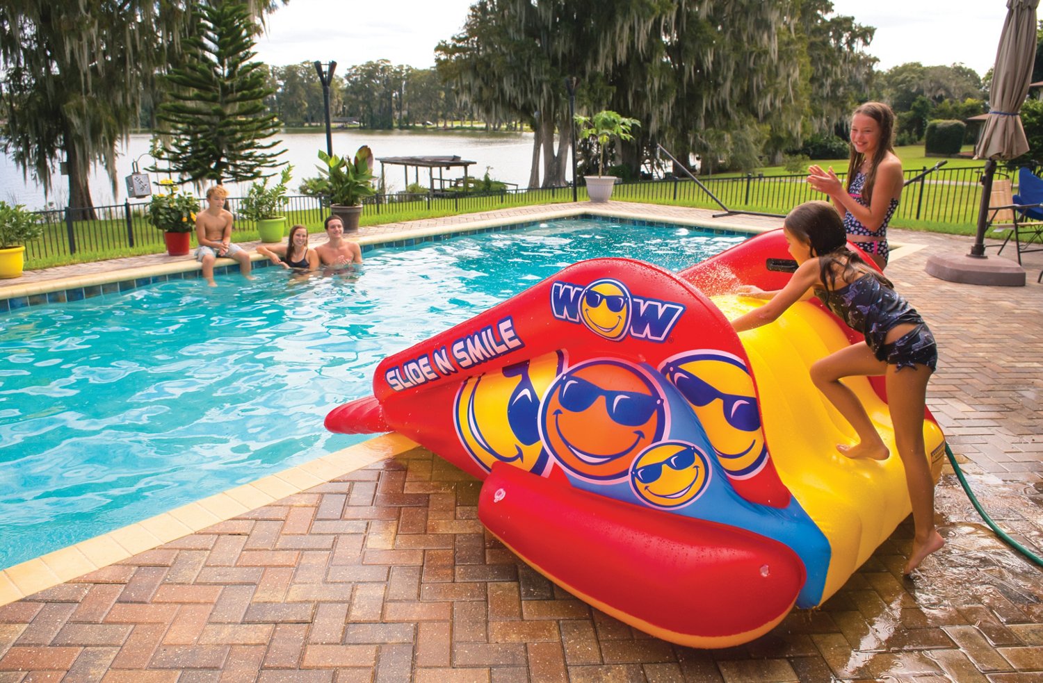 WOW Watersports Slide N Smile Single Lane Pool Slide                                                                             - view number 6