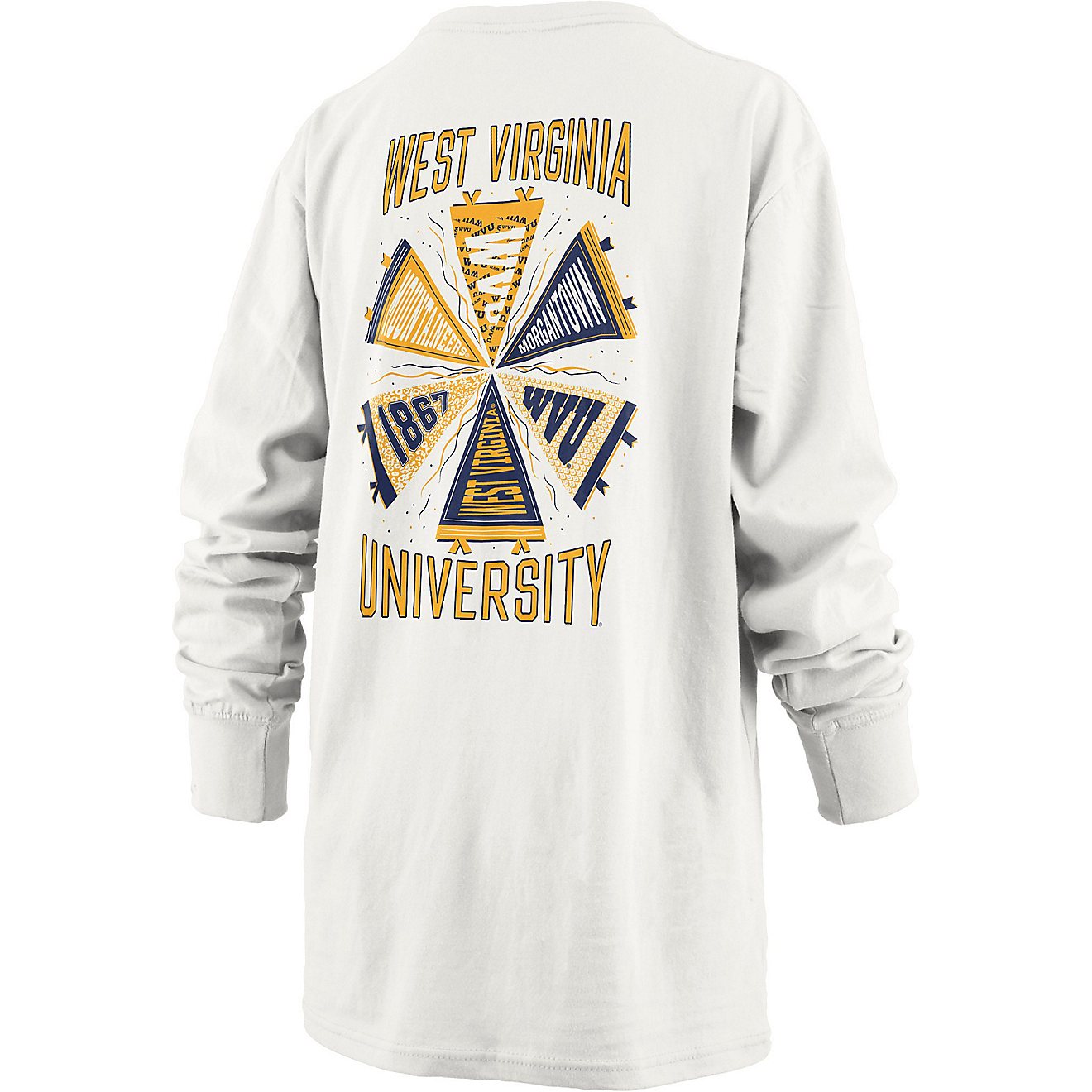 Three Square Women's West Virginia University Homecoming Long Sleeve Graphic T-shirt                                             - view number 1
