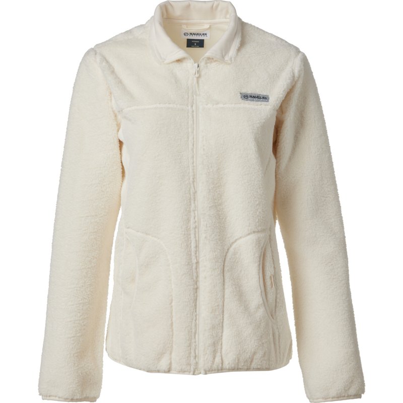 Magellan Outdoors Women's Sherpa Fleece Jacket White, Medium - Women's Fleece at Academy Sports product image