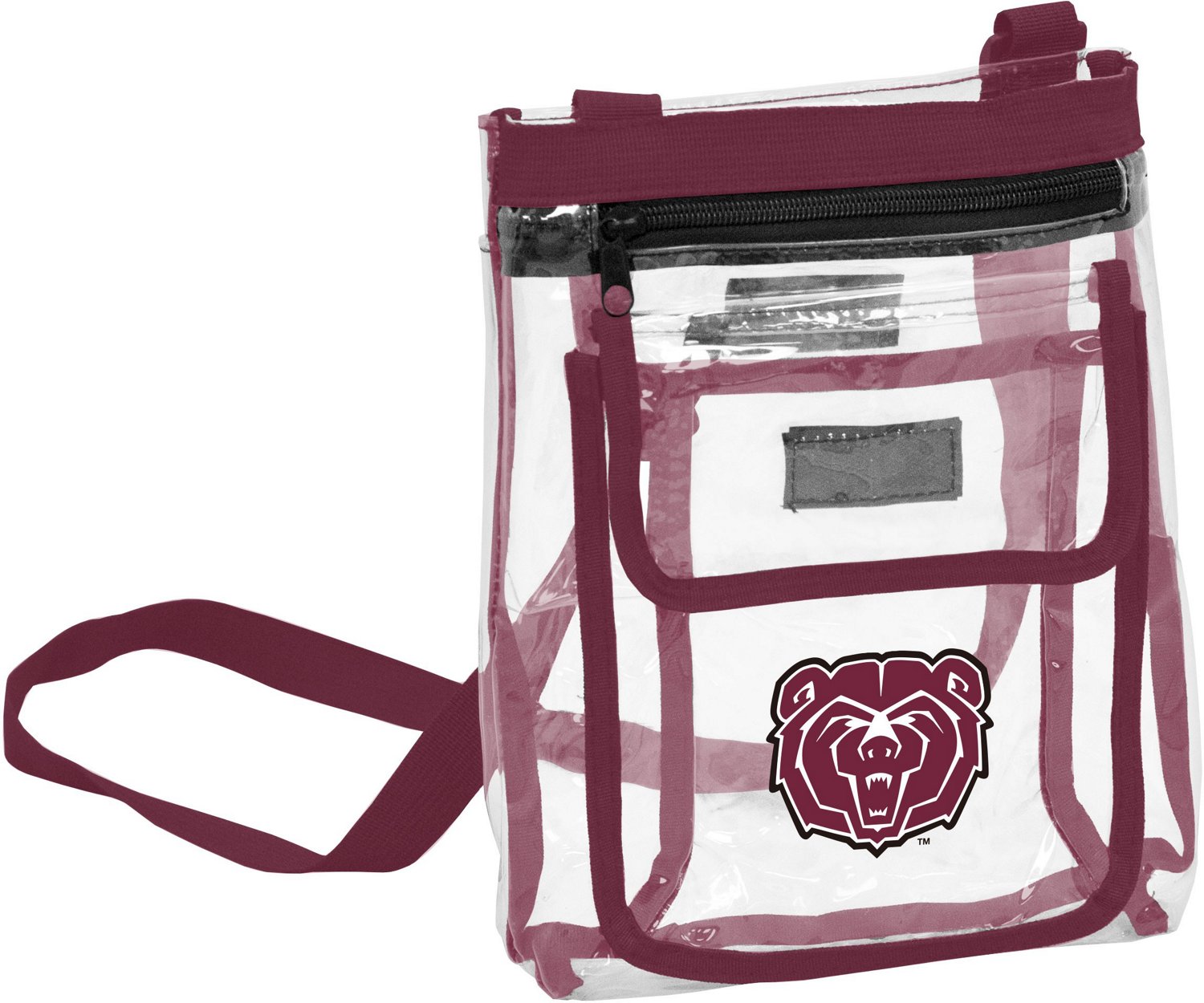 Logo Brands Missouri State University Clear Crossbody Bag Academy