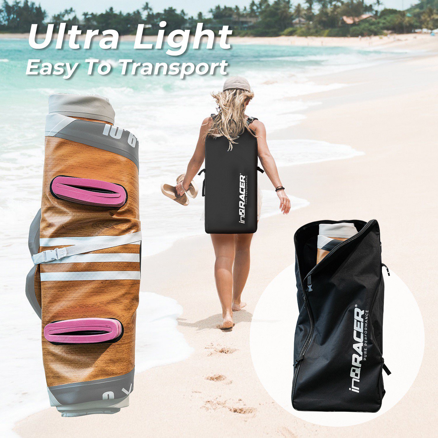 InQracer Inflatable 10 ft 6 in Stand Up Paddle Board - view number 4