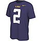 Nike Men's Louisiana State University Jefferson Name and Number Graphic Short Sleeve T-shirt                                     - view number 2