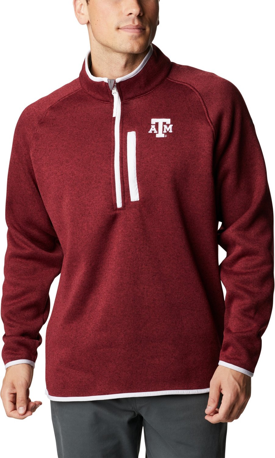 Columbia Sportswear Men’s Texas A&M University Collegiate Canyon Point 1/2-Zip Fleece Sweater - view number 1