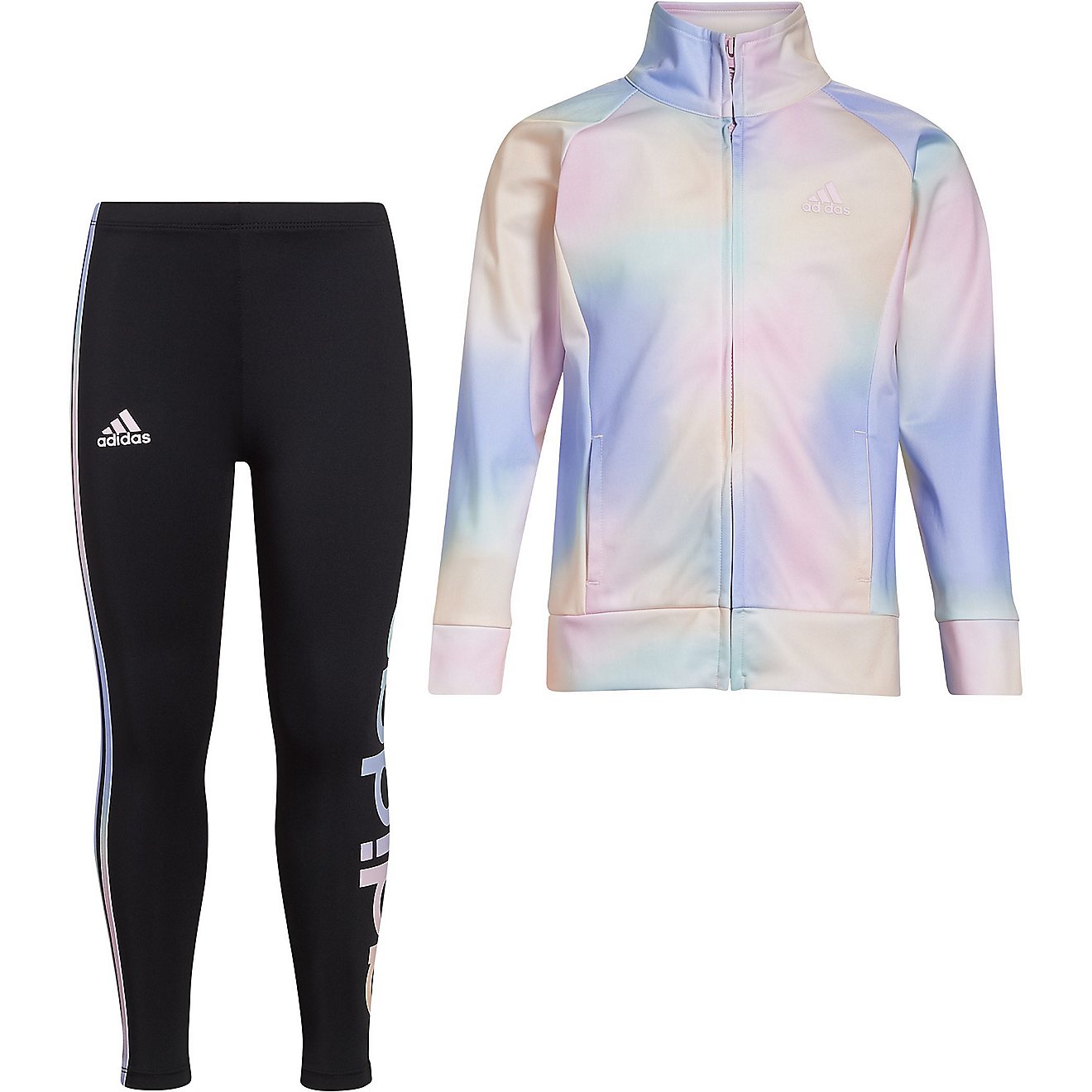 adidas Toddler Girls’ Glow Tricot Jacket and Tights Set                                                                        - view number 6