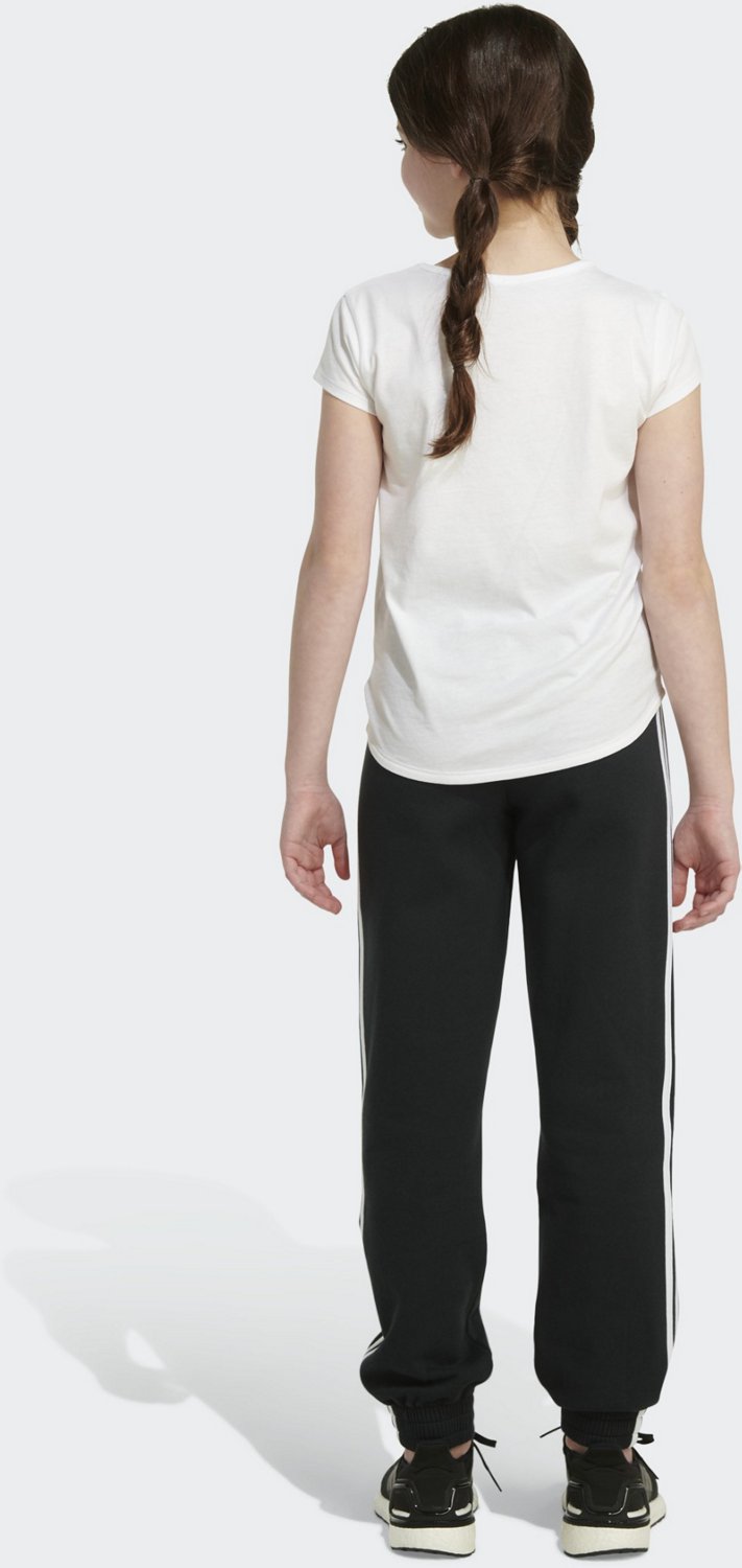 adidas Girls' 3-Stripes Fit Fleece Joggers - view number 2