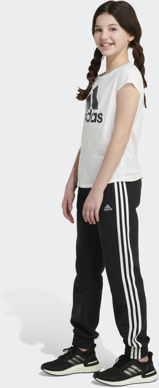 adidas Girls' 3-Stripes Fit Fleece Joggers - view number 3