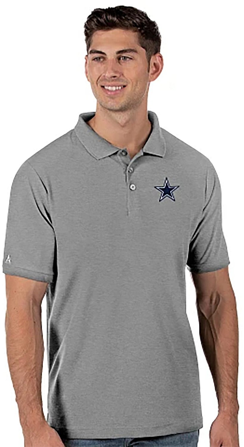 Antigua Men's Dallas Cowboys Legacy Pique Short Sleeve Polo Shirt