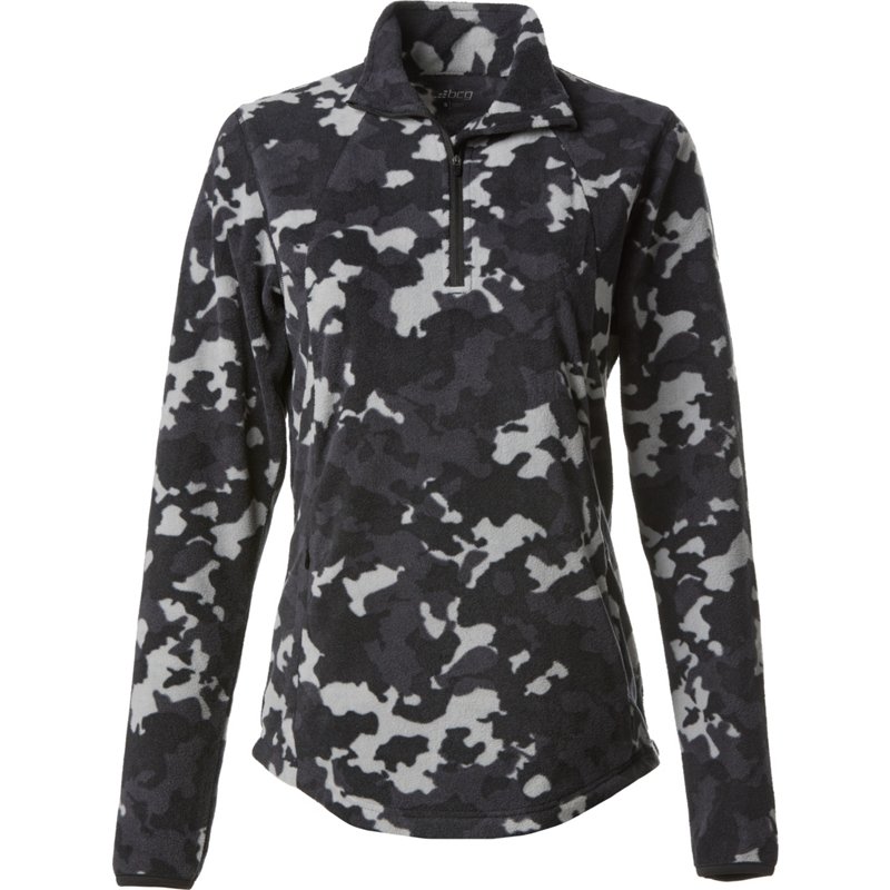 BCG Women's Micro Fleece 1/2 Zip Printed Top Black, Medium - Women's Athletic Fleece at Academy Sports product image