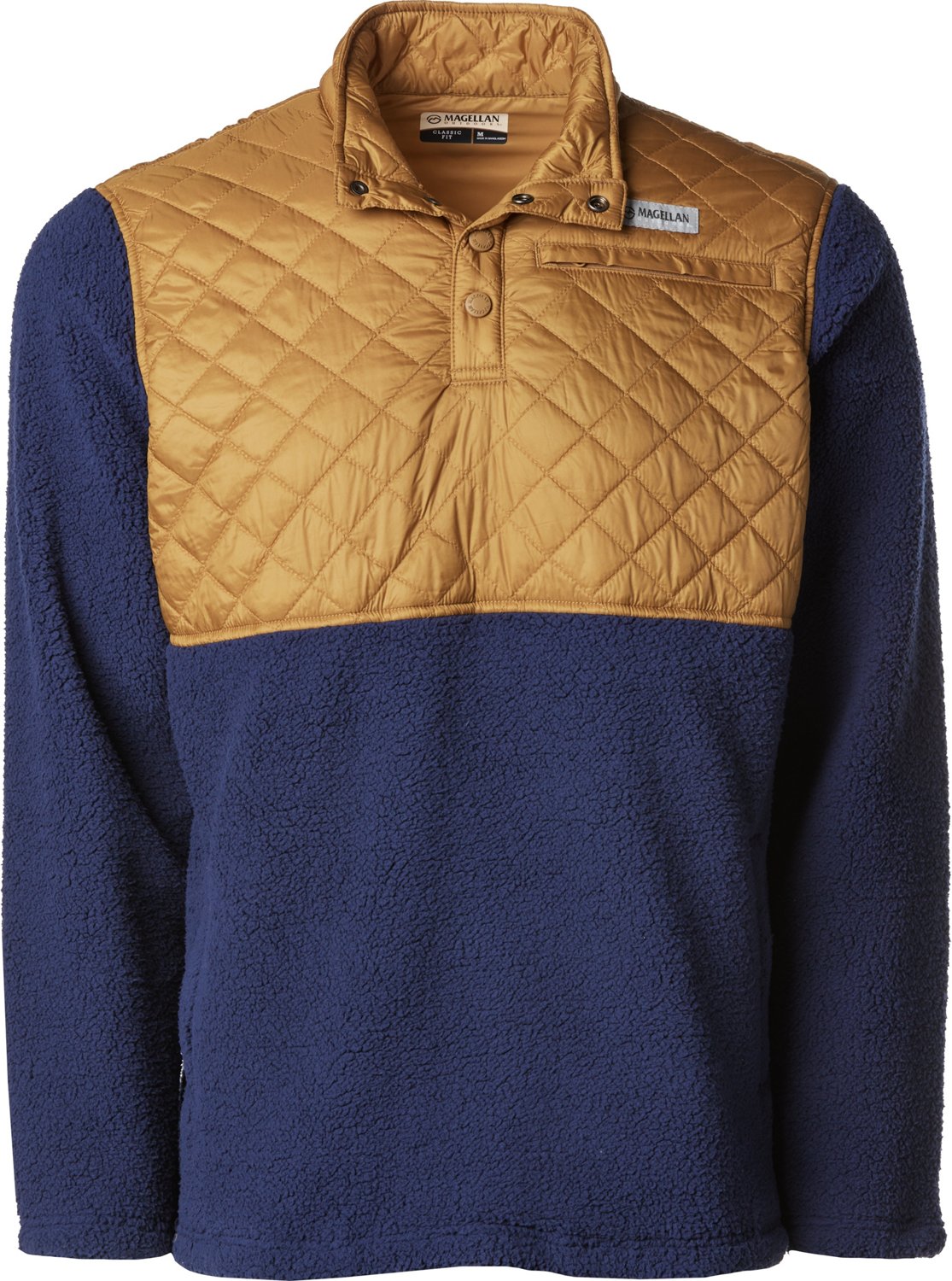 Magellan Outdoors Men's Campfire Mixed Media Pullover Sweatshirt