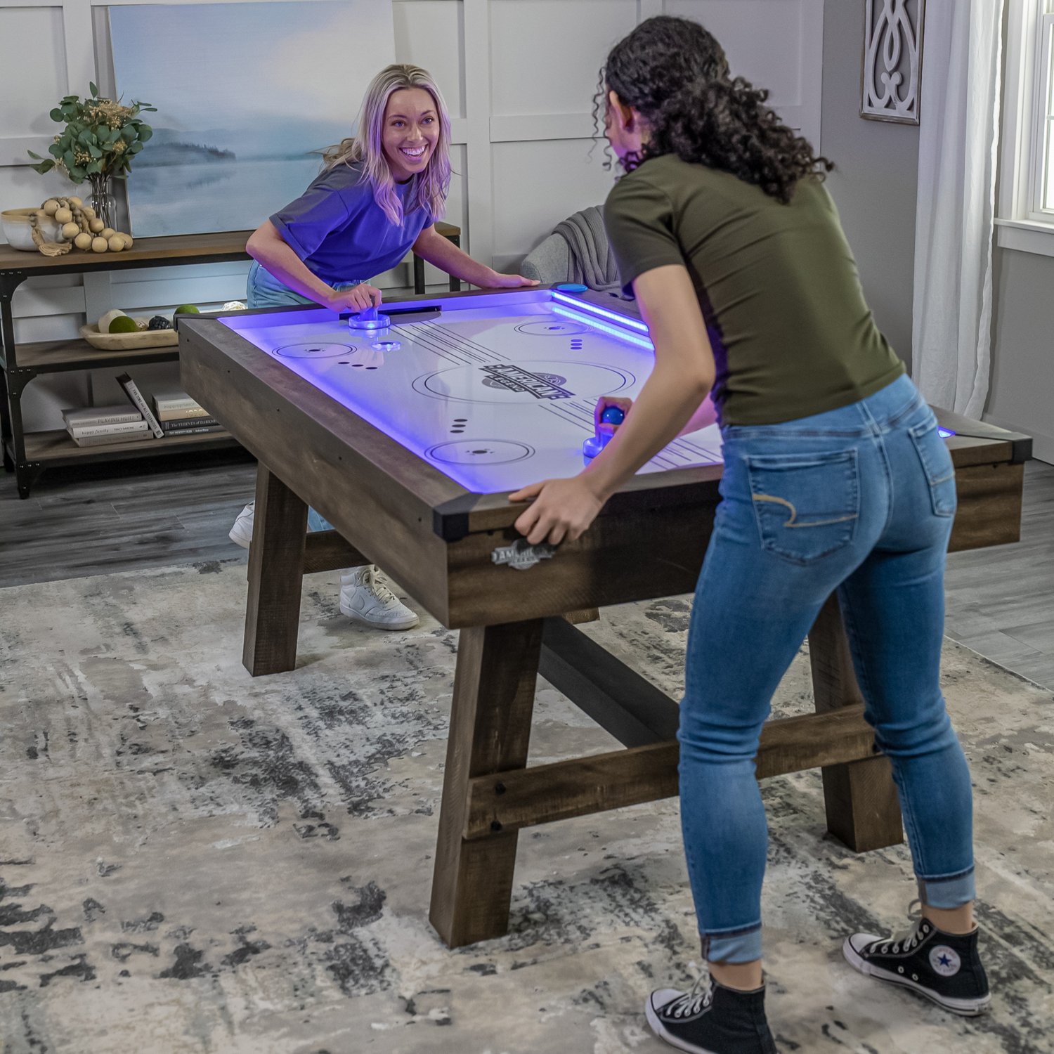 American Legend 72" LED Austin Air Hockey Table Academy