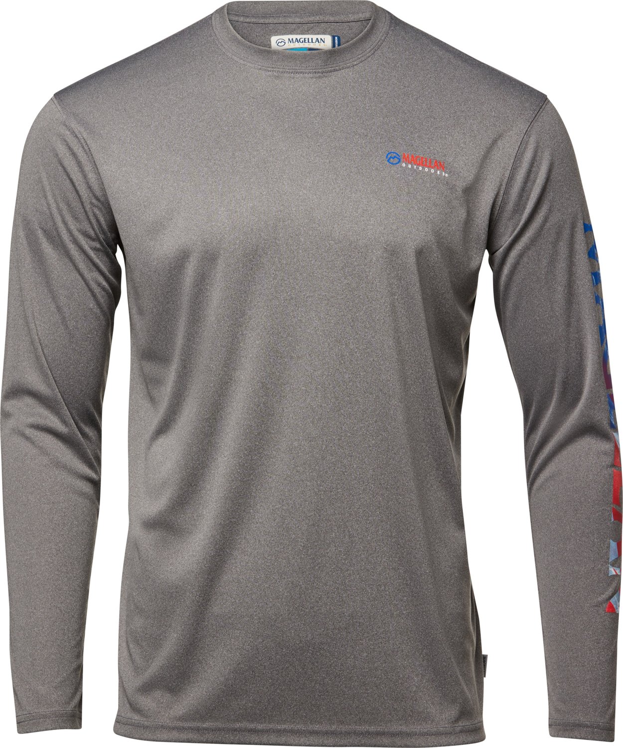 Magellan Outdoors Men's Casting Crew Print Long Sleeve Fishing Shirt