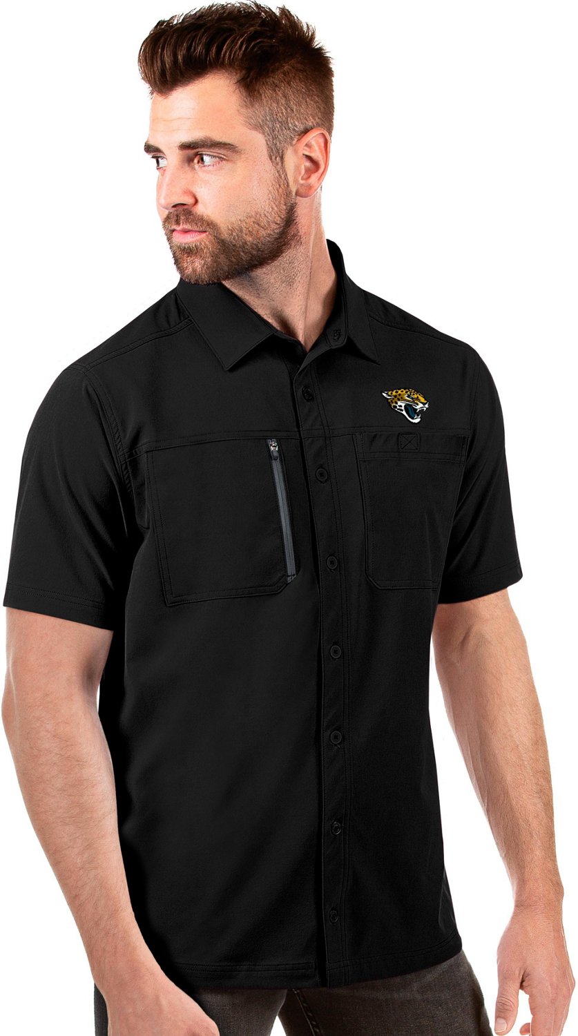 Antigua Men's Jacksonville Jaguars Kickoff Camp Button Down Shirt