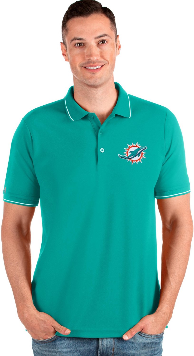 Antigua Men's Miami Dolphins Affluent Polo Shirt