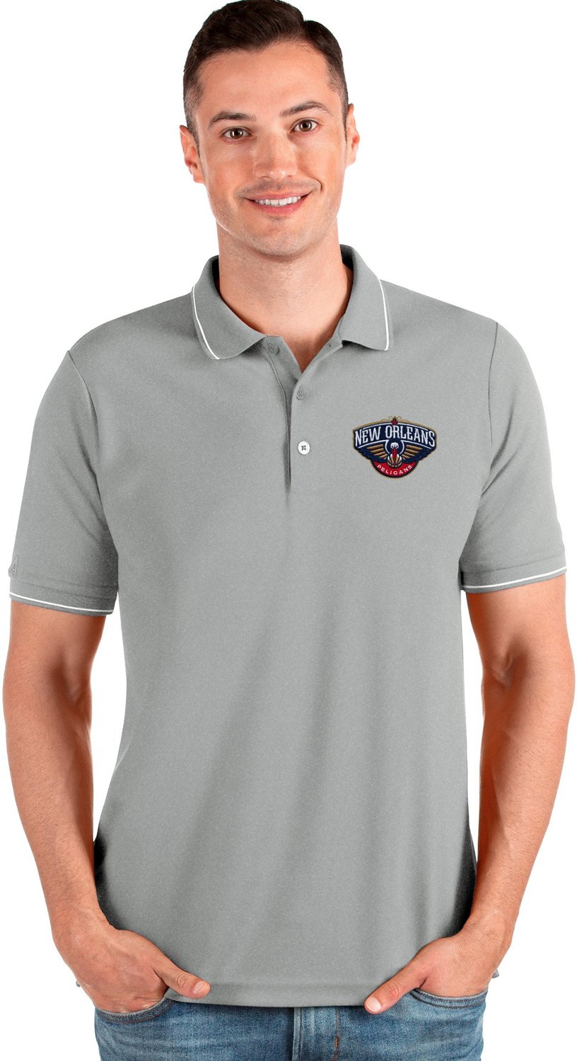Antigua Men's New Orleans Pelicans Affluent Polo Shirt