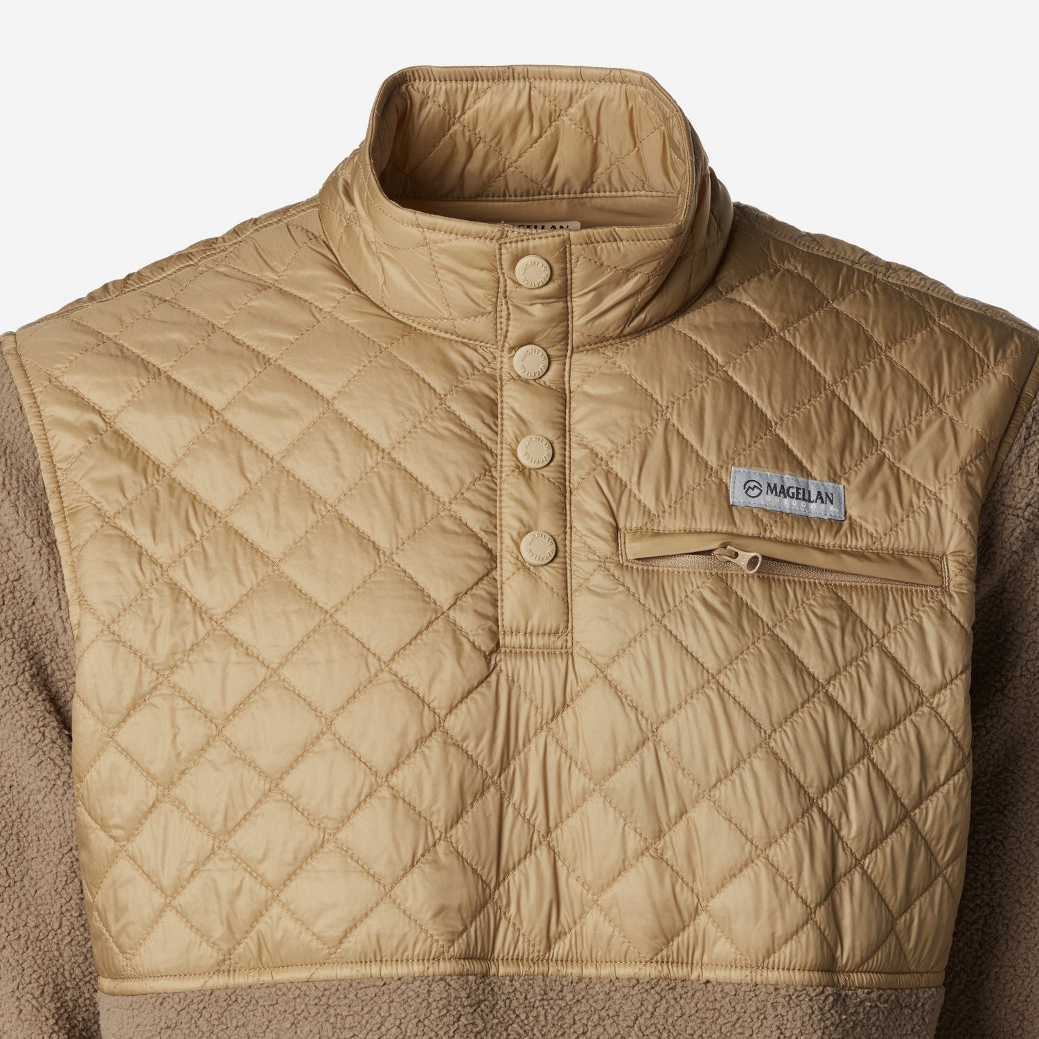 Magellan Outdoors Men's Campfire Mixed Media Pullover Sweatshirt - view number 3