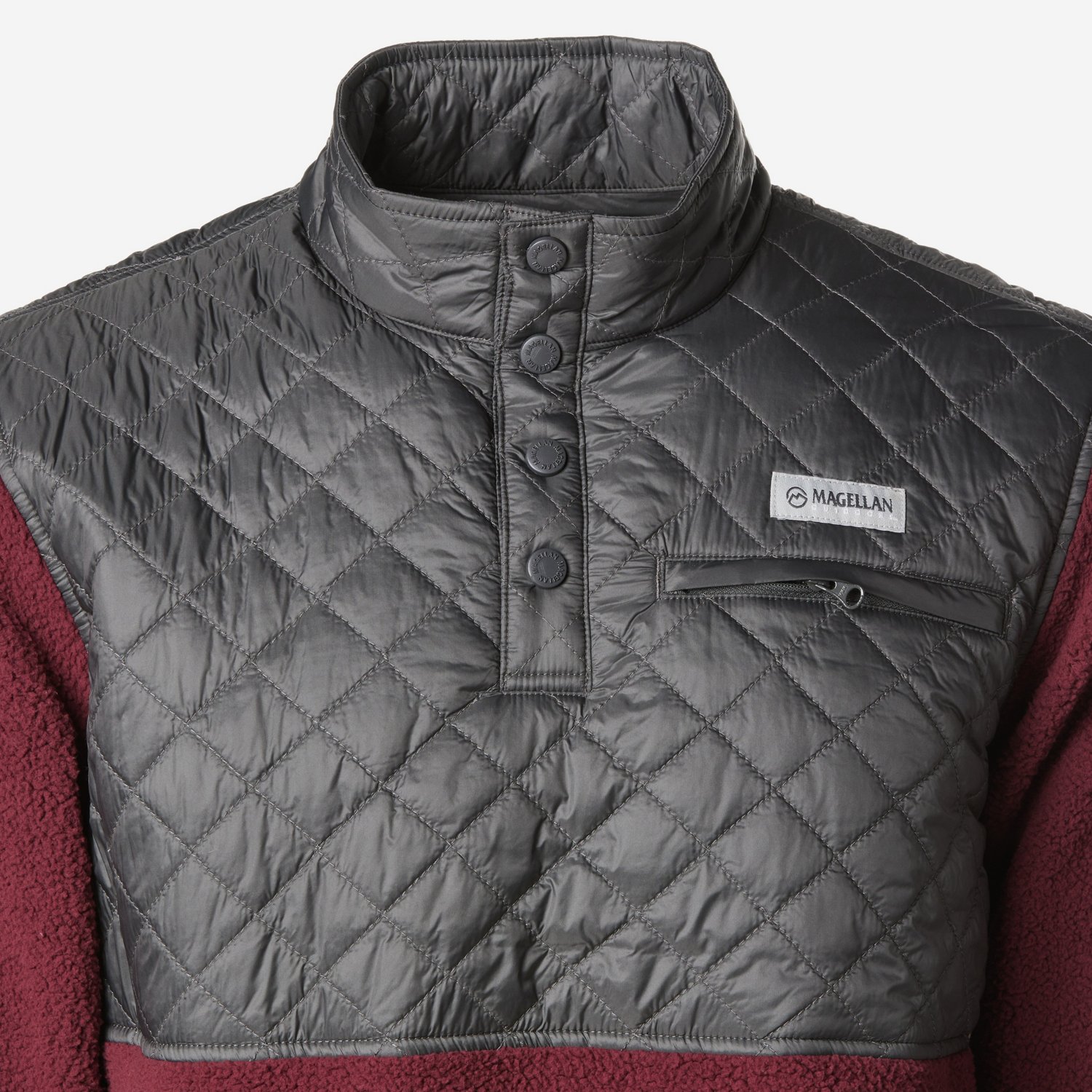 Magellan Outdoors Men's Campfire Mixed Media Pullover Sweatshirt - view number 3