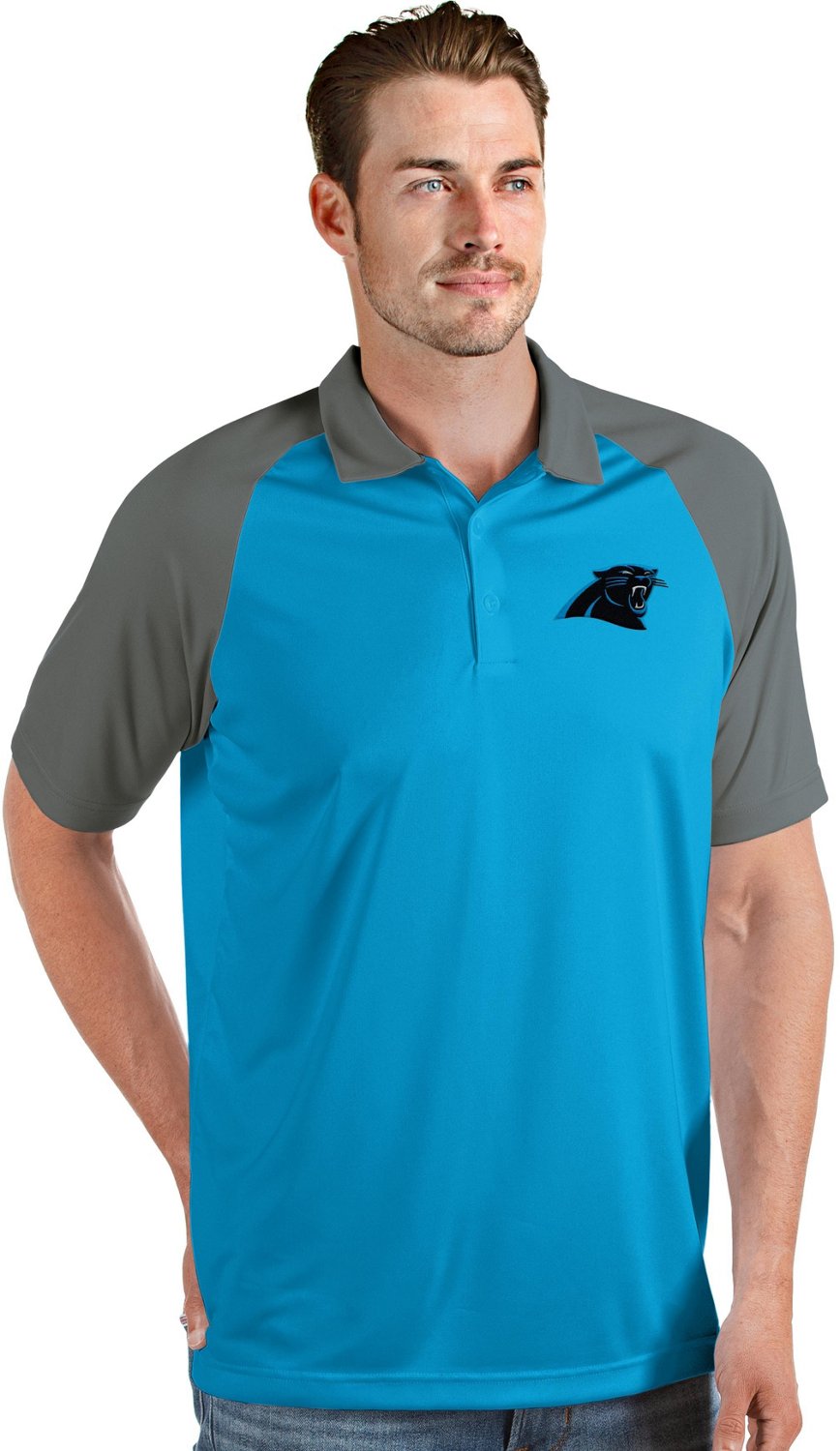 Antigua Men's Carolina Panthers Nova Polo Shirt