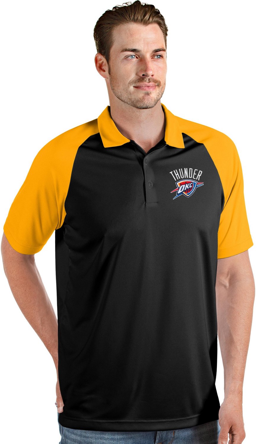 Okc thunder mens polo hot sale shirt