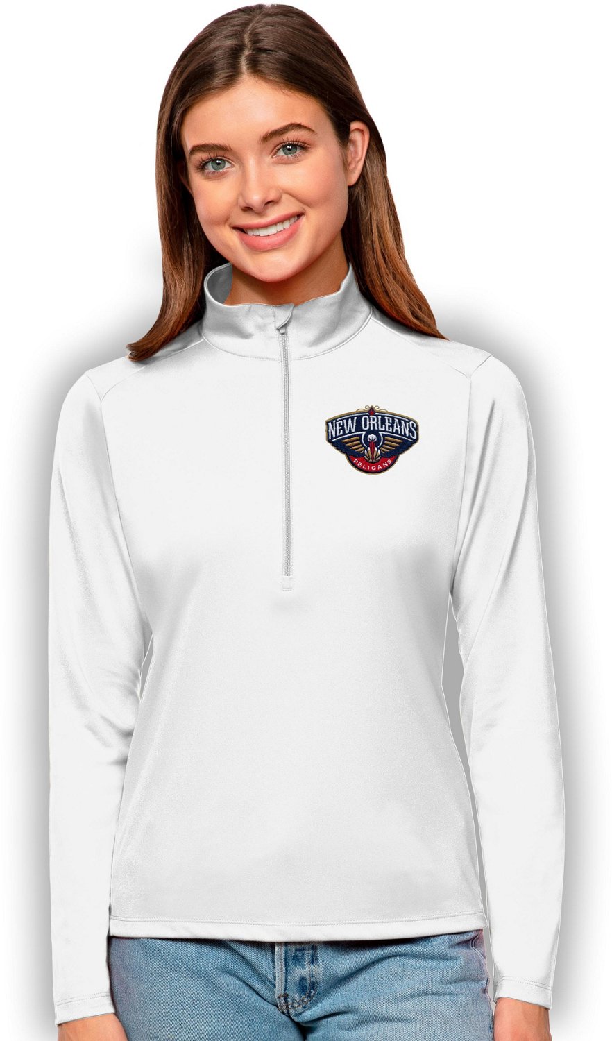 Antigua Women's New Orleans Pelicans Tribute Pullover