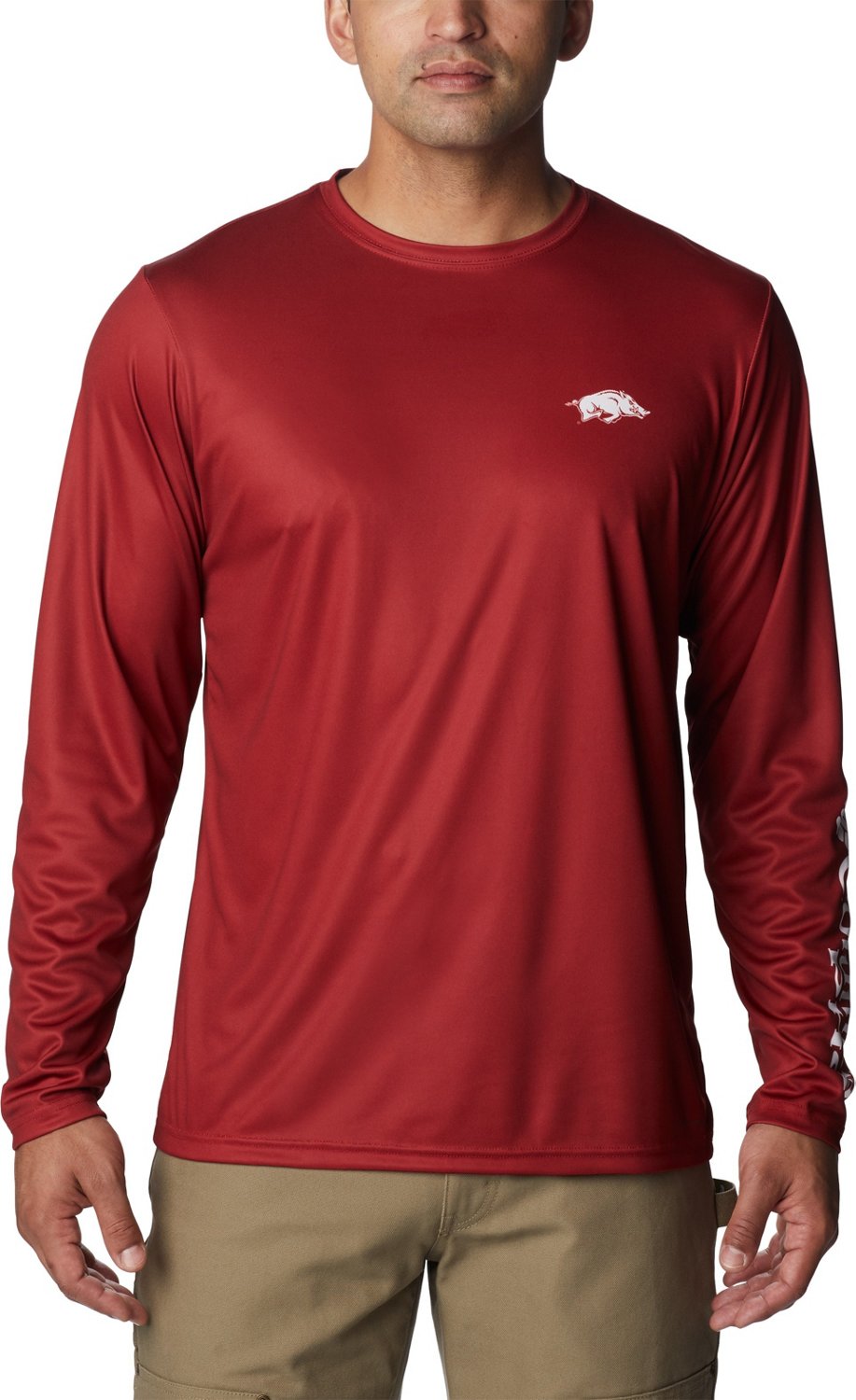 Columbia Sportswear Men's University of Arkansas PHG Terminal Shot Long Sleeve T-shirt                                           - view number 2