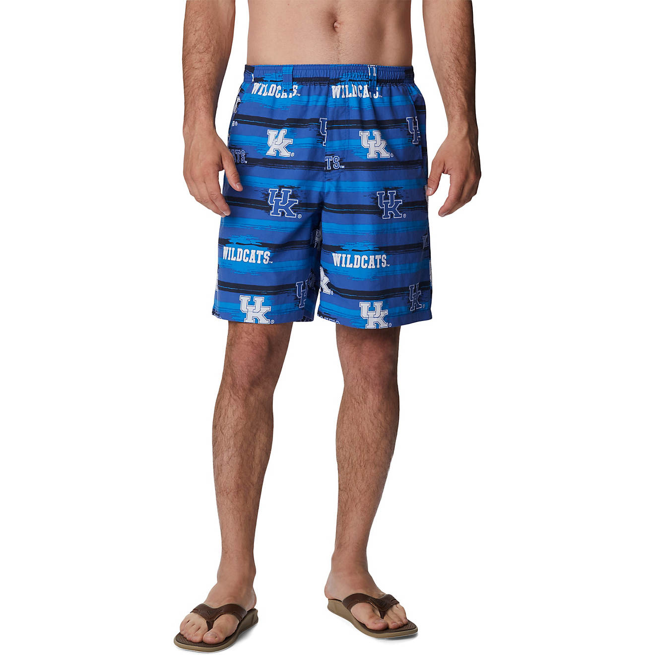Columbia Sportswear Men’s University of Kentucky Backcast II Paint Your Colors Printed Shorts 8 in                             - view number 1