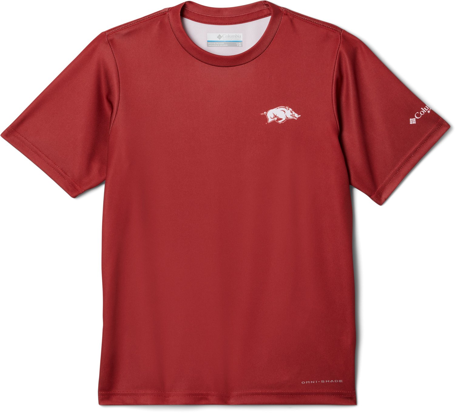 Columbia Sportswear Youth University of Arkansas Terminal Tackle Short Sleeve Shirt - view number 2