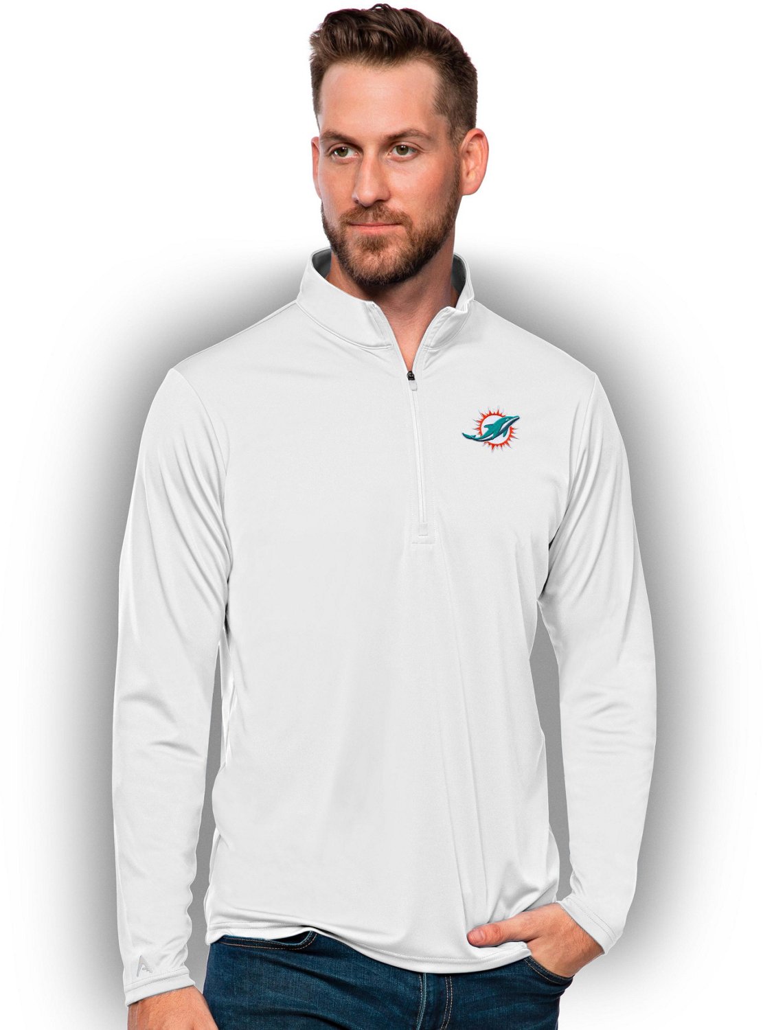 Antigua Men's Miami Dolphins Tribute Pullover