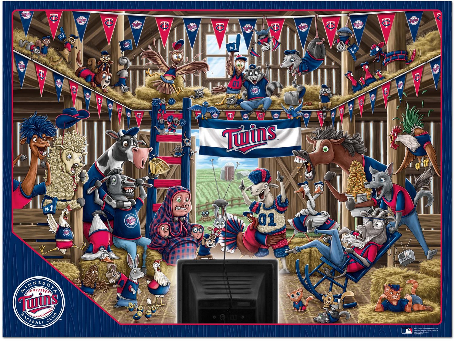 YouTheFan Minnesota Twins Barnyard Fans 500-Piece Puzzle - view number 2