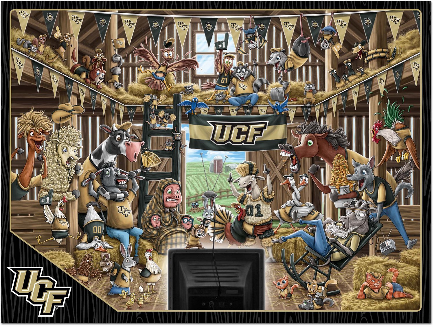 YouTheFan University of Central Florida Barnyard Fans 500-Piece Puzzle