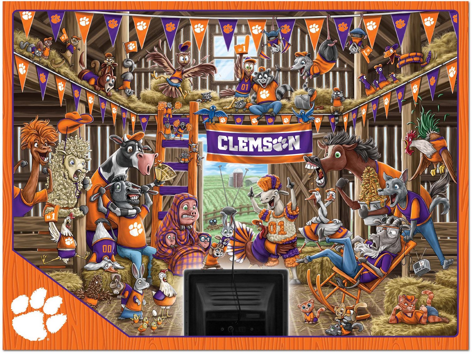 YouTheFan Clemson University Barnyard Fans 500-Piece Puzzle - view number 2
