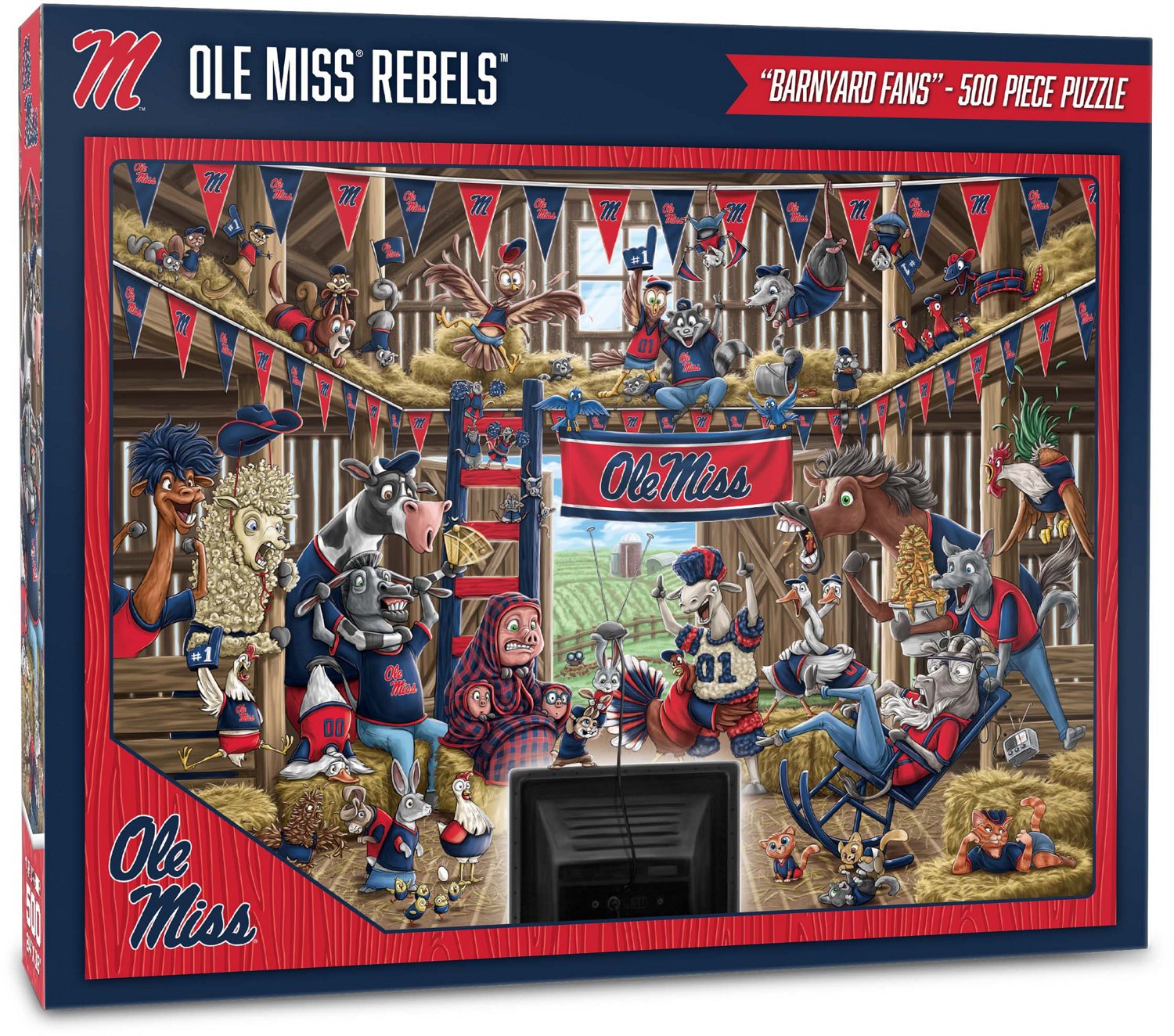 YouTheFan University of Mississippi Barnyard Fans 500-Piece Puzzle