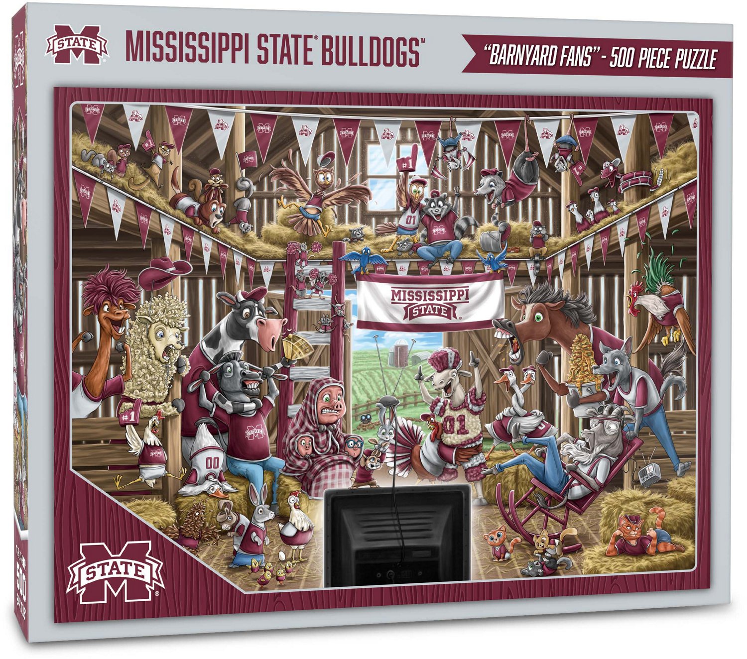YouTheFan Mississippi State University Barnyard Fans 500-Piece Puzzle