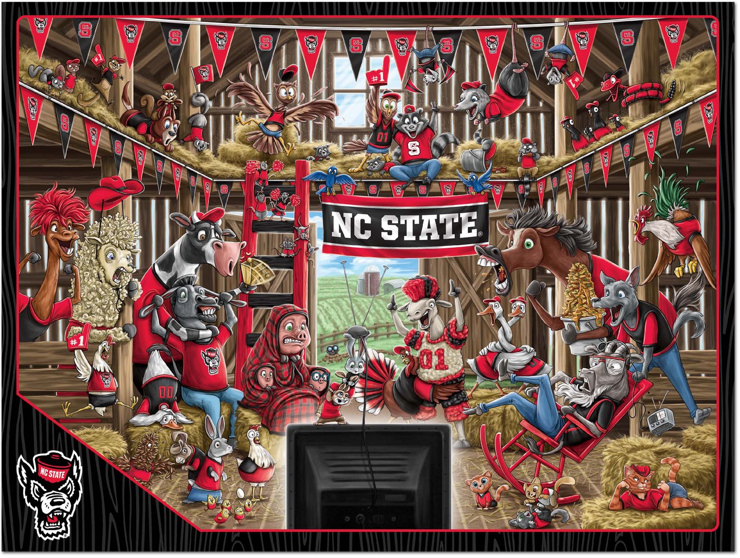 YouTheFan North Carolina State University Barnyard Fans 500-Piece Puzzle