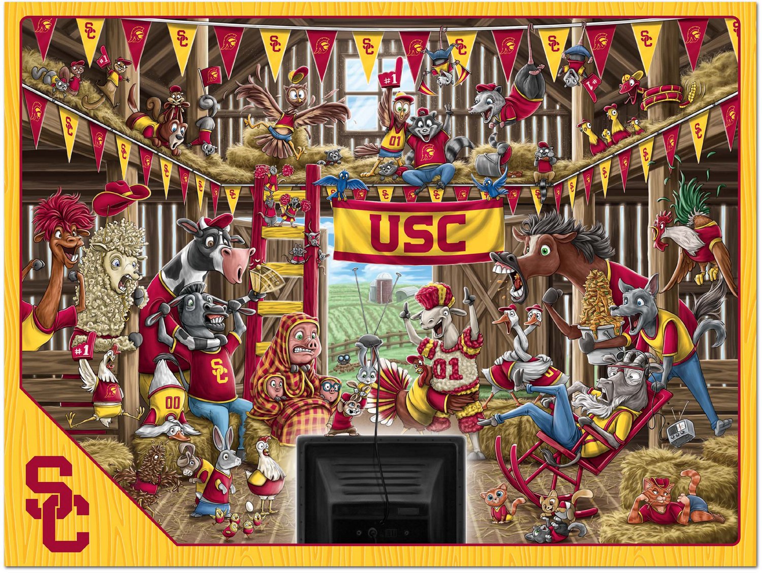 YouTheFan University of Southern California Barnyard Fans 500-Piece Puzzle