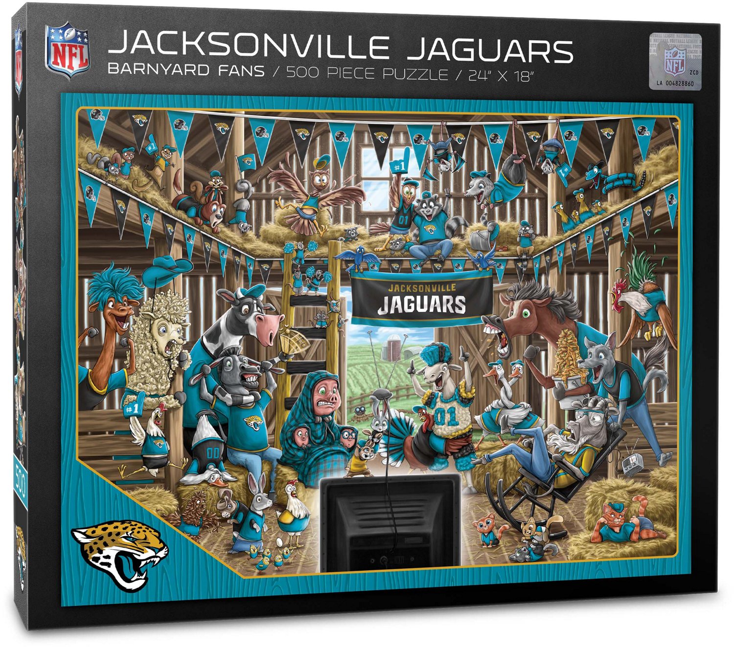 YouTheFan Jacksonville Jaguars Barnyard Fans 500-Piece Puzzle