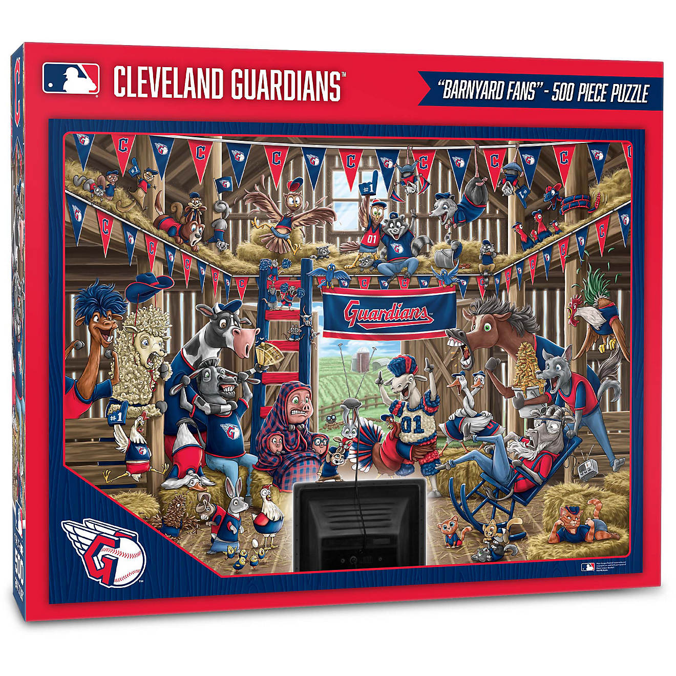 YouTheFan Cleveland Guardians Barnyard Fans Puzzle                                                                               - view number 1