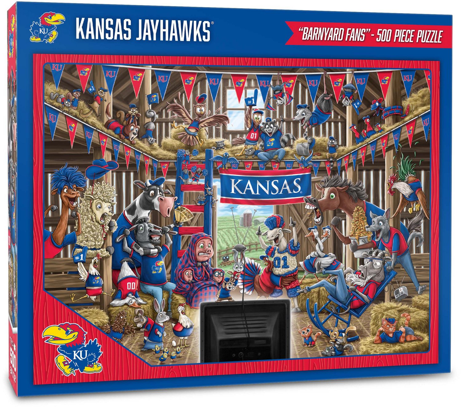 YouTheFan University of Kansas Barnyard Fans 500-Piece Puzzle
