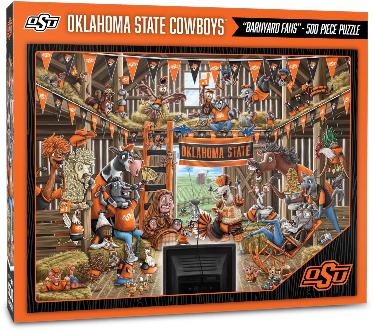 YouTheFan Oklahoma State University Barnyard Fans 500-Piece Puzzle