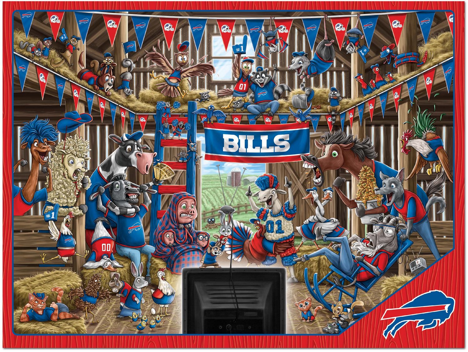 YouTheFan 0951247 NFL Buffalo Bills Retro Series Puzzle - 500 Piece