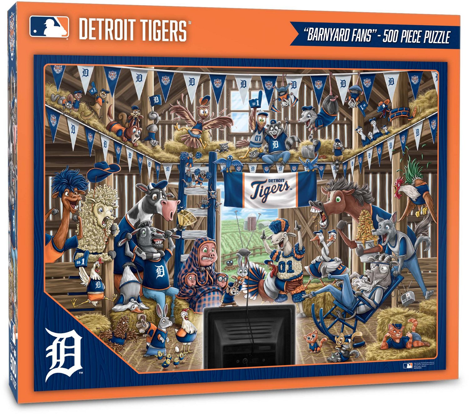 YouTheFan Detroit Tigers Barnyard Fans 500Piece Puzzle Academy