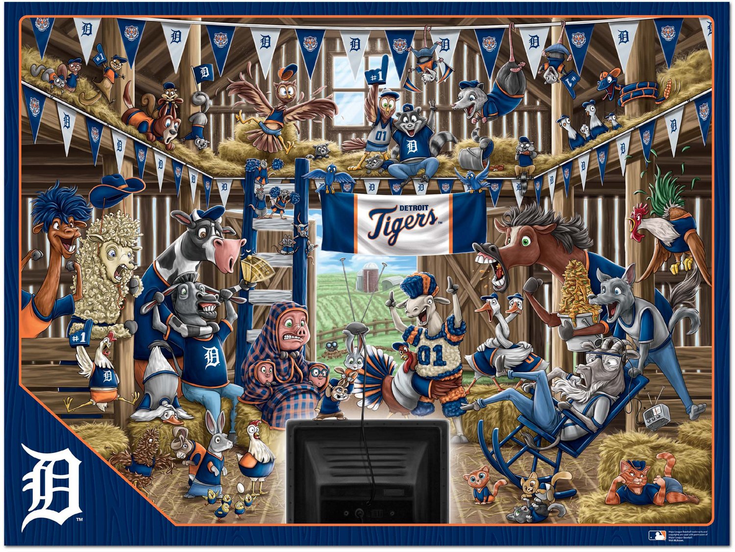 YouTheFan Detroit Tigers Barnyard Fans 500-Piece Puzzle - view number 2