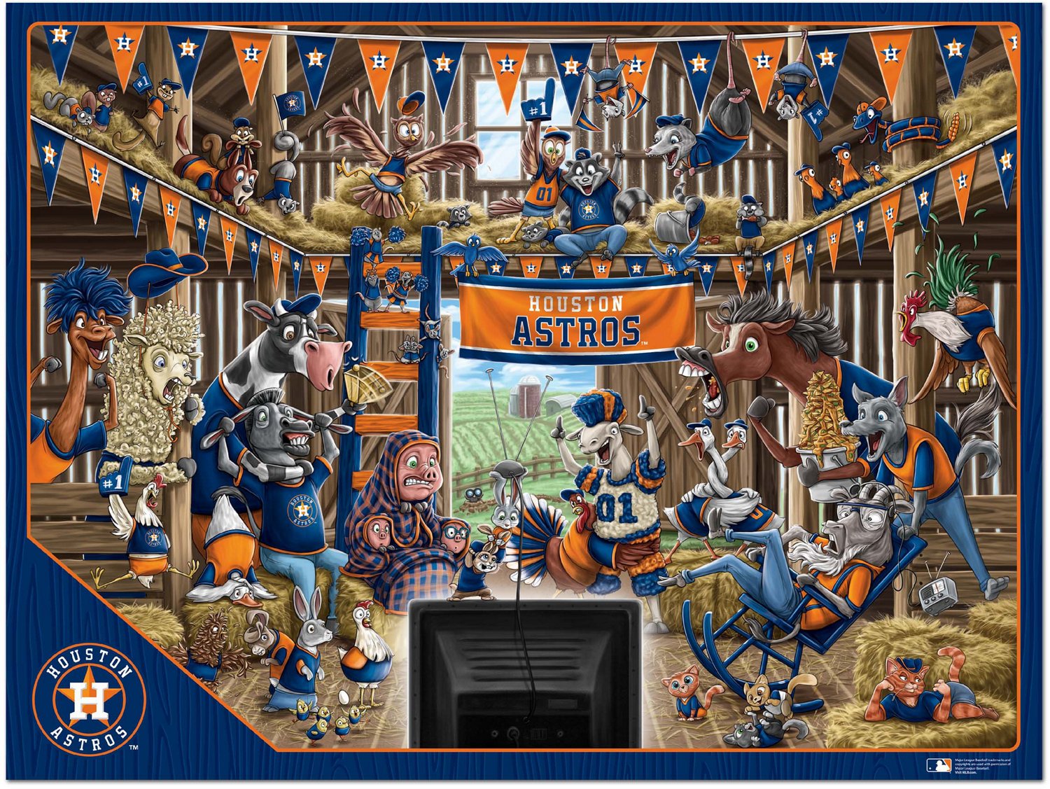 YouTheFan Houston Astros Barnyard Fans Puzzle - view number 2